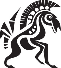 Rhythms of the Desert Black Kokopelli Emblem Design Canyon Caller Hand Drawn Kokopelli Symbol in Vector Black