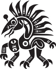 Spirit of the Southwest Vector Kokopelli Emblem in Black Kokopellis Melody Hand Drawn Symbol of Kokopelli in Black