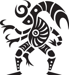 Obraz premium Desert Dancer Vector Emblem of Kokopelli in Black Southwest Serenade Hand Drawn Symbol of Kokopelli