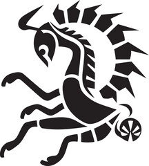Kokopellis Journey Black Logo Design of Tribal Art Icon Spirit of the Southwest Vector Kokopelli Emblem in Black