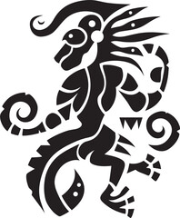 Kokopellis Anthem Vector Emblem of Kokopelli in Black Desert Dreams Hand Drawn Kokopelli Symbol in Black Vector