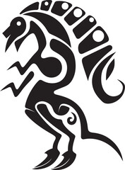 Arid Anthem Black Kokopelli Emblem Design Canyon Caller Hand Drawn Kokopelli Symbol in Vector Black