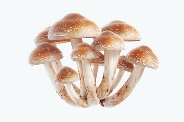 many mushrooms isolated on white background