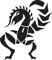 Kokopellis Melody Tribal Art Vector Logo in Black Ancient Flute Player Black Kokopelli Emblem Design