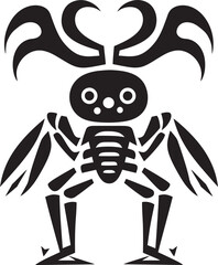 Arid Anthem Black Kokopelli Emblem Design Canyon Caller Hand Drawn Kokopelli Symbol in Vector Black