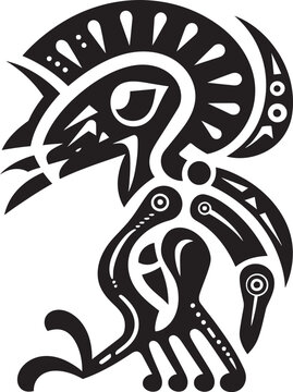 Rhythms of the Desert Vector Kokopelli Emblem in Black Mesa Musician Hand Drawn Kokopelli Symbol in Black Vector