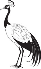 Vibrant Feathered Majesty Vector Icon of Royal Peacock in Black Opulent Peacock Aura Black Logo Design of Beautiful Bird Icon