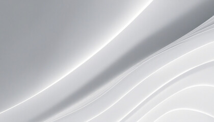 White wavy lines, 3d render