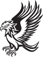 Obraz premium Phoenix Sovereignty Logo Design of Legendary Phoenix in Black Vector Immortal Phoenix Vector Icon of Mythical Phoenix in Black