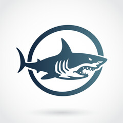 shark cartoon logo design