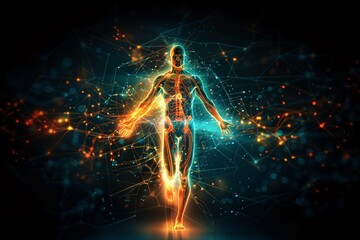 Energiestrom im Körper - obrazy, fototapety, plakaty