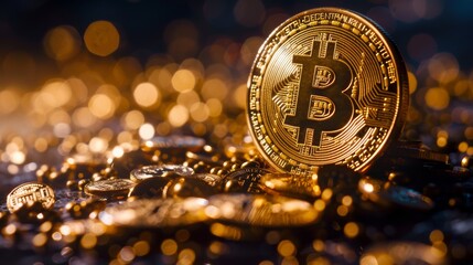 bitcoin logo digital gold currency finance