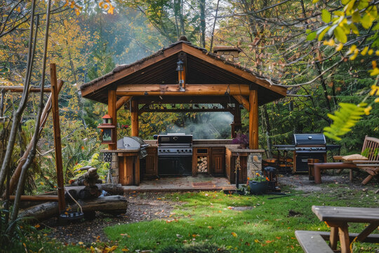 Cozy Outdoor Cooking Corner