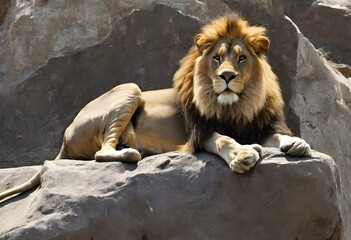 An African Lion on the Savannah