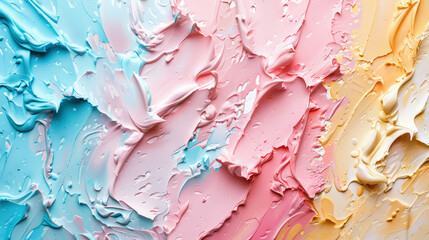 pink and blue paint