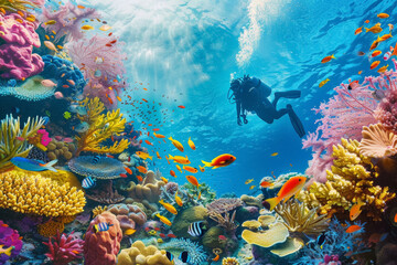 Fototapeta na wymiar Underwater Coral Reef Diversity