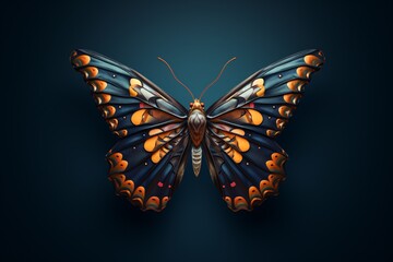 a butterfly with orange and black wings