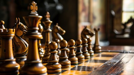 a chess board with a black and white chess