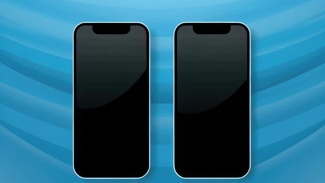 Two cell phones are shown side by side, both of which are black