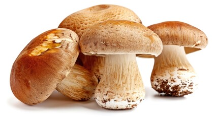 Isolated Crimini Mushrooms - Fresh and Nutritious Vegetable Cuisine Ingredient