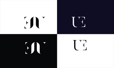EV, VE, E, V, Abstract Letters Logo monogram