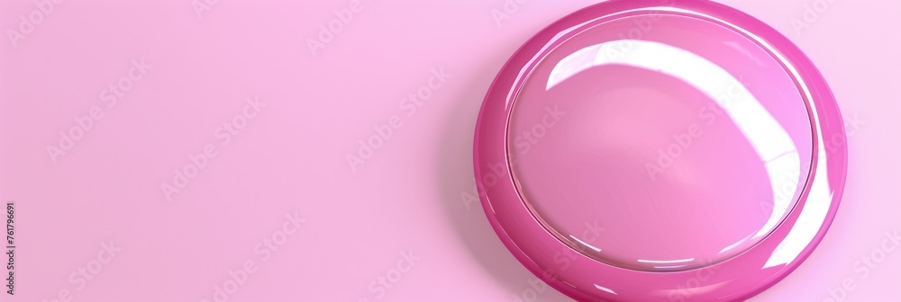 Poster light pink button in 3d shape. blank clipart image on coloured background for banner or design