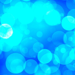 Blue bokeh square background for banner, poster, ad, celebrations, and various design works