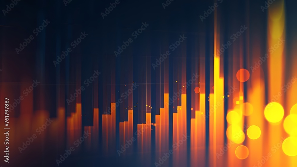 Poster technical financial graph on technology abstract background