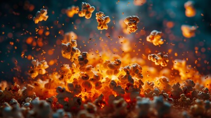 popcorn image with orange and blue video movie time happy pop eat intro introduction