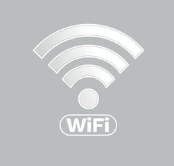 Wireless icon set. Wifi on and of.. Different levels of Wi Fi signal. Vector stock illustration.