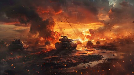 fire in the war with tanks