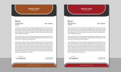 Simple & clean letterhead design template for business .