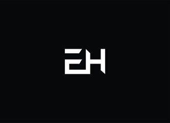 EH Monogram Letter  Logo Design vector template