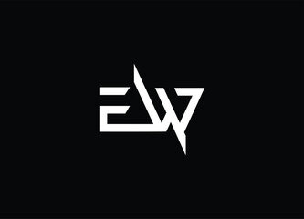 EW Letter Logo Design Creative Modern Letters Vector Icon Logo