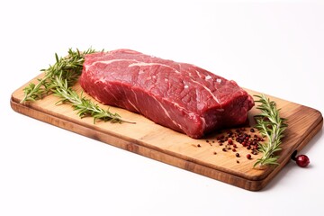 a piece of meat on a cutting board