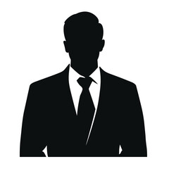 Businessman black icon on white background. Businessman silhouette