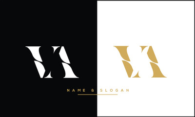 VA, AV, V, A, Abstract Letters Logo monogram