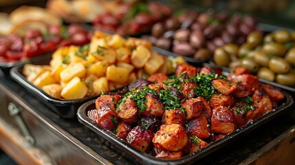 A photograph of food in plate placed on a table