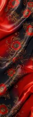 Silk fabric texture luxurious text backdrop