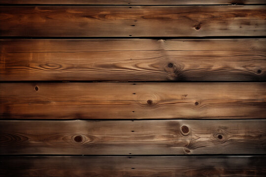 Background of brown burnt wooden horizontal boards with space for text