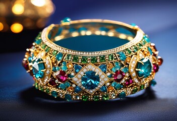 illustration, elegant handmade jewelry crafting process gemstones creative design unique accessories, bead, create, diamond, fashion, gold
