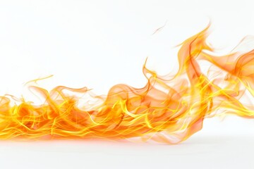 Fire flames isolated on white background