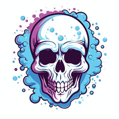 Happy Skull illustration for t-shirt poster sticker