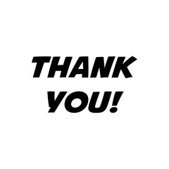 Thank you, text. Modern design with calligraphic inscription. Vector typography.