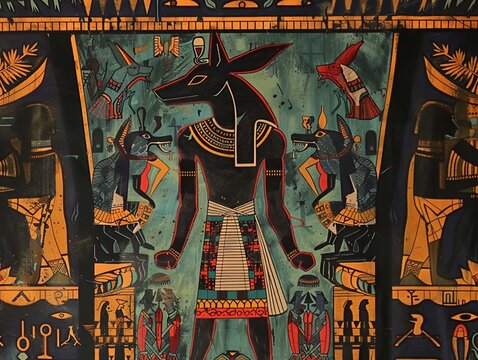 Anubiss Hall of Mirrors  Anubis creates a hall of mirrors in the afterlife that reflect the true self guiding souls on a journey of self-discovery and redemption.