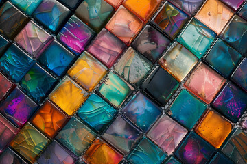 abstract background with colorful mosaic