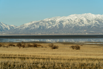 View of Salt Lake City from Antelope Island
