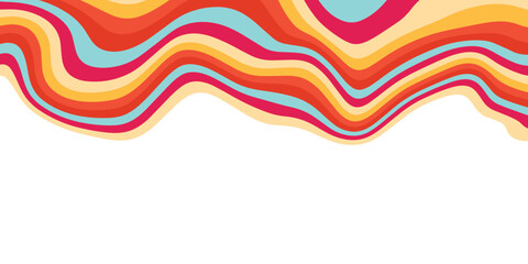 Retro rainbow dripping background . Trendy distorted colorful in vintage y2k style.