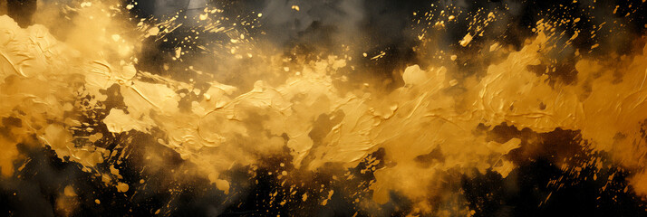 Fototapeta na wymiar Golden clouds, gold leaf background