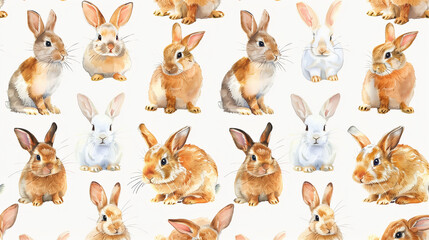 rabbit print. Rabbit illustration.